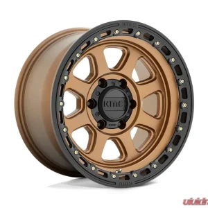 KMC KM548 Chase Wheel 17x9 6x139.7 -12mm Matte Bronze w/ Black Lip - Image 1