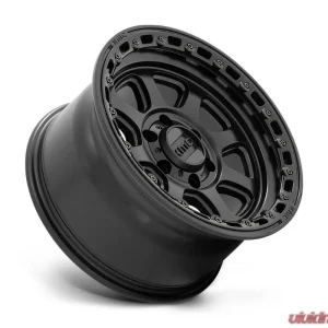 KMC KM548 Chase Wheel 17x9 6x139.7 -12mm Satin Black w/ Gloss Black Lip - Image 2