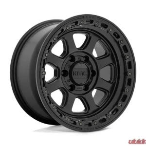 KMC KM548 Chase Wheel 20x9 6x114.3 18mm Satin Black w/ Gloss Black Lip - Image 1