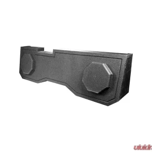 Qpower Dual 12" Woofer Box Bed Liner Sprayed GM | Chevrolet Crew Cab 2014-2019 - Image 2