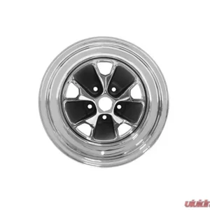 Scott Drake 14x6 Styled Steel Wheel Chrome/Charcoal - Image 1