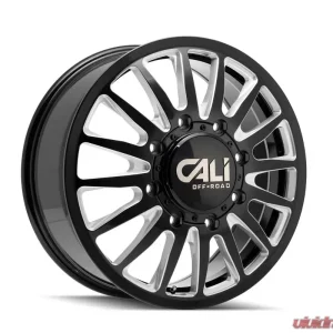Cali Off-Road Summit Dually Wheel 20x8.25 8x200 115mm Gloss Black/Milled Spokes - Image 1