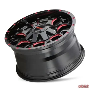 Mayhem Wheels Mayhem Warrior 8015 Gloss Black Milled Prism Red 18X9 6X135/6X139.7 Wheel - Image 2