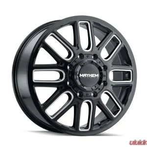 Mayhem Wheels Mayhem Cogent Dually 20X8.25 Gloss Black Milled Wheel 8X200 115MM 142MM - Image 1