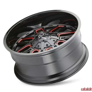 Mayhem Wheels Mayhem Cogent 8107 Gloss Black Milled Prism Red Wheel 20x9 6x135/6x139.7 18MM - Image 3
