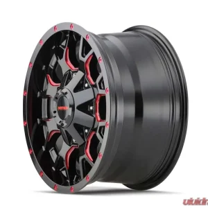 Mayhem Warrior Wheel 20x9 6x135 18mm Black w/Prism Red - Image 3