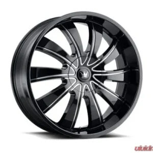 Mazzi Rolla 374 Wheel 24x9.5 5x127 | 5x139.7 18mm Gloss Black w/ Milled Spokes - Image 1