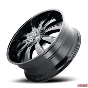 Mazzi Rolla 374 Wheel 24x9.5 5x127 | 5x139.7 18mm Gloss Black w/ Milled Spokes - Image 2