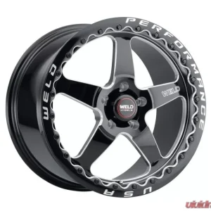 Weld Ventura Beadlock S904 Wheel 17x10 5x127 | 5x5 38mm Gloss Black MIL - Black Ring - Image 1