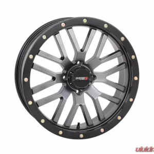 System 3 Off-Road ST-3 Simulated Beadlock Wheels 20x6.5 4x137 4+2.5 10mm Gunmetal Grey | Black - Image 1
