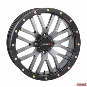 System 3 Off-Road ST-3 Simulated Beadlock Wheels 20x6.5 4x156 4+2.5 10mm Gunmetal Grey | Black - Image 1