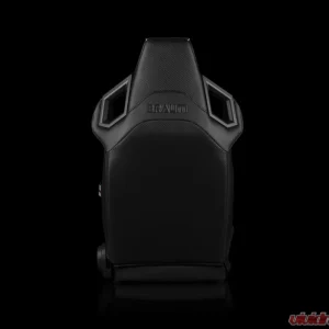 Braum Racing Alpha X Series Sport Seats (Pair) - Black Leatherette|Hexagon Pattern w/ Red Piping - Image 3