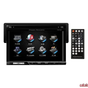 Power Acoustik Oversized 7" Single Touchscreen Detachable Face DVD Receiver with Bluetooth, USB/SD Inputs and Remote - Image 1