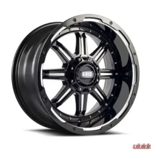 Grid Wheel Offroad GD10 Wheel 17x9 5x150|5x139.7 0mm Gloss Black | Milled Toyota Tacoma 2008-2020 - Image 1