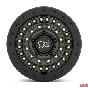 Black Rhino Barricade Wheel 17x8.5 6x5.5 +0mm Olive Dab Green w/Black Rock Guard - Image 3