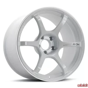 Advan RG-4 Wheel 18x9.5 5x120 45mm Racing White Metallic & Ring - Image 1