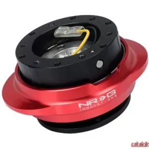 NRG Quick Release Kit - Black Body - Shinny Red Oval Ring - Image 1