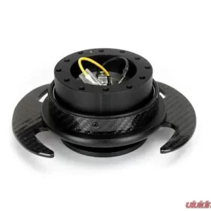 NRG Quick Release Kit - Black Body-Carbon Figer Trim Ring W- Carbon Fiber Handles - Image 3