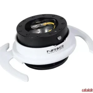 NRG Quick Release Kit - Black Body - White Ring W- Handles - Image 1