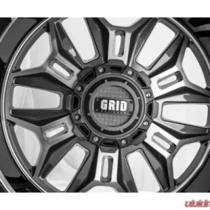 Grid Wheel Offroad GD11 Wheel 17x9 5x127 | 5x5 | 5x139.7 -12mm Gloss Anthracite | Black Lip - Image 3