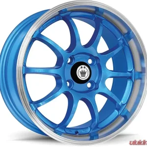 Konig Lightning Wheel 15X7 4X100 Et38 Blue/Machine Lip - Image 2