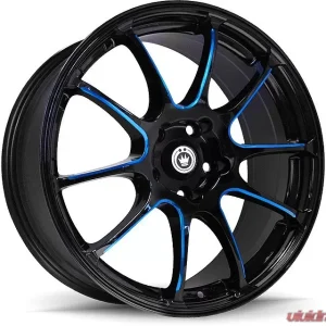 Konig Illusion Wheel 18X8 5X114.3 Et45 Black/Ball Cut Blue - Image 2