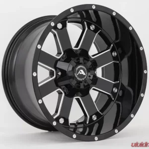 American Off-Road A108 20x10 5x150 -24mm Black Milled Spoke Wheel - Image 1