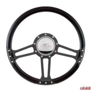 Billet Specialties 14" Black Anodized Draft Steering Wheel - Image 1