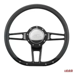 Billet Specialties 14" Black Anodized D-Shape Formula Steering Wheel - Image 1