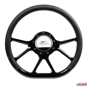 Billet Specialties 14" Black Anodized D-Shape Prism Steering Wheel - Image 1