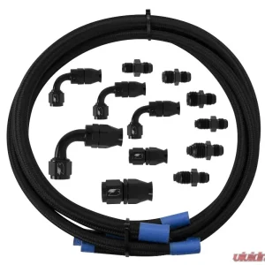 Billet Specialties Black Power Steering Hose Kit W/ Remote Reservoir - Image 1