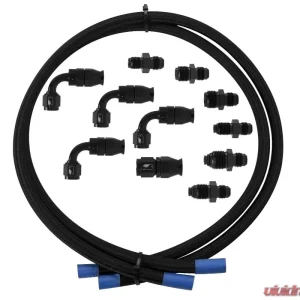 Billet Specialties Black Power Steering Hose Kit W/ Pump Mount Reservoir - Image 1