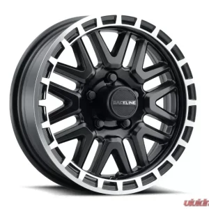 Raceline 953BM Krank Wheel 15x5 5x114.3 Black Machined - Image 1