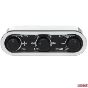 Dakota Digital Three-Knob Digital Climate Controller for Vintage Air Gen IV Black Alloy Chrome White - Image 1