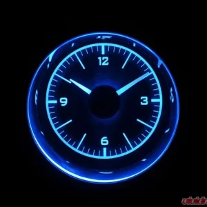 Dakota Digital VHX Clock 3 Round Universal 16" Black Alloy Background Blue - Image 1