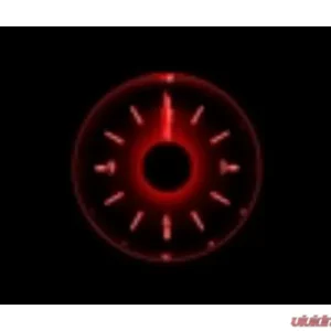 Dakota Digital VHX Clock 2-1/16" Silver Alloy Background Red, Universal Fitment - Image 1