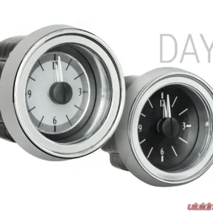 Dakota Digital Analog Clock Silver Alloy Background White for 1951-1952 Chevrolet Car - Image 1