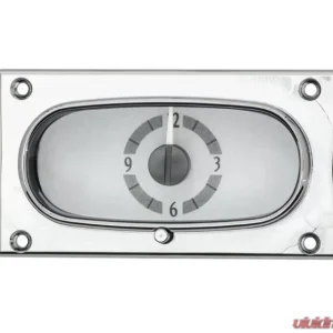 Dakota Digital Analog Clock Silver Alloy Background White for 1958 Chevrolet Impala - Image 1
