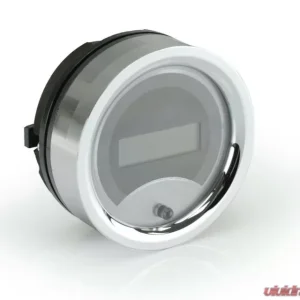 Dakota Digital VLK-55C-S-W Clock for 1955-1956 Chevrolet, Silver Alloy Background, White - Image 1