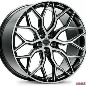 Vossen HF-2 Wheel 22X10.5 5X112 30mm Deep Brushed Gloss Black - Image 1