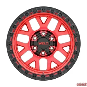 Weld Racing Cinch W133 Wheel 20x10 8x180 -18mm Candy Red with Satin Black Ring - Image 2