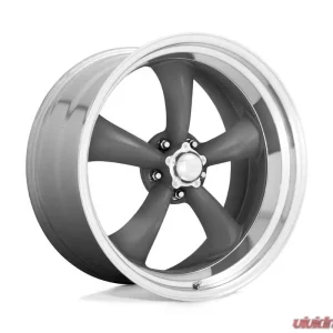 American Racing Vintage VN215 Classic Torq Thrust II 17x7 5x127 | 5x5 0mm Mag Gray w/Machined Lip Wheel - Image 1