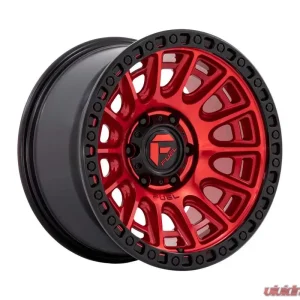 FUEL 1PC D834 Cycle Wheel 17x9 6x5.5 1mm Candy Red w/Black Ring - Image 1