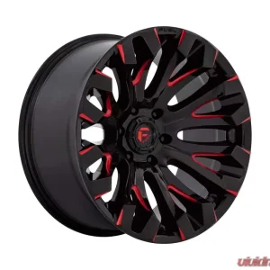 FUEL D829 Quake Wheel 20x10 5x127 | 5x5 -18mm Gloss Black Milled Red Tint - Image 1