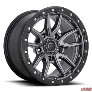 FUEL D680 Rebel Wheel 20x10 5x127 | 5x5 -18mm Matte Gun Metal Black Bead Ring - Image 1