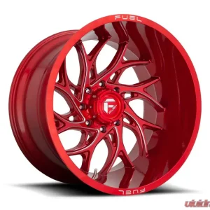 FUEL 1PC D742 Runner Wheel 24x12 6x135 -44mm Candy Red Milled - Image 1