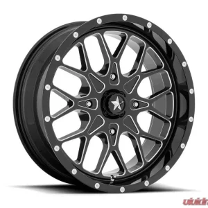 MSA Offroad Wheels M45 Portal Wheel 15x7 4x137 10mm Gloss Black Milled - Image 1