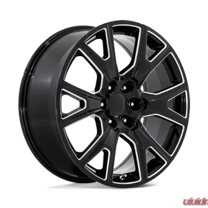 Performance Replicas PR199 Wheel 22x9 6x5.5 28mm Gloss Black Milled - Image 1