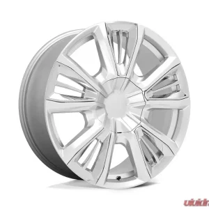 Performance Replicas PR212 Wheel 22x9 6x5.5 28mm Silver w/Chrome Accents - Image 1