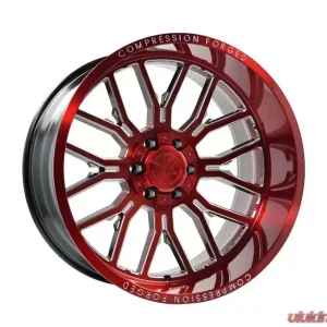 Axe Wheels AX6.2 Wheel 22x12 5x127|5x139 -44mm Candy Red Milled Accents - Image 1